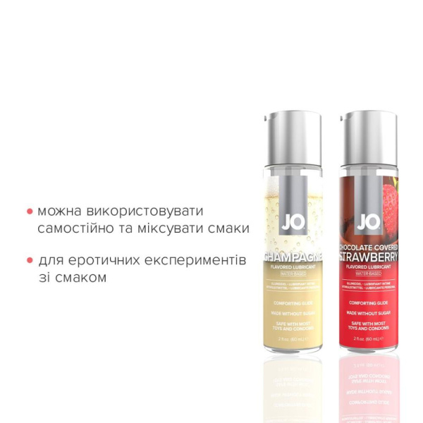 Набор лубрикантов JO Sweet&Bubbly — Champagne & Chocolate Covered Strawberry (2×60 мл)