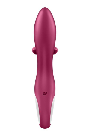 Вибратор кролик с тройным отростком Satisfyer Embrace me Berry, 2 мотора, диаметр 3,6 см || Вібратор-кролик із потрійним відростком Satisfyer Embrace me Berry, 2 мотори, діаметр 3,6 см