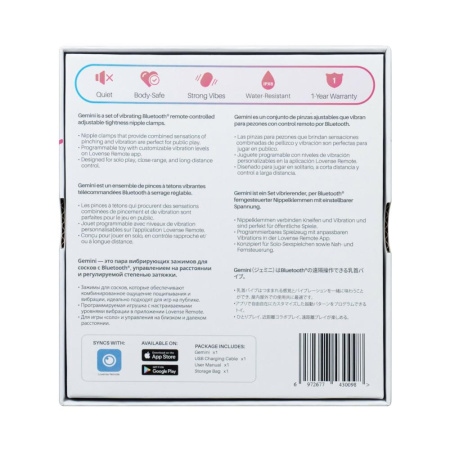 Смарт-вибратор для груди Lovense Gemini, регулировка сжатия соска, можно носить || Смарт-вібратор для грудей Lovense Gemini, регулювання стискання соска, можна носити