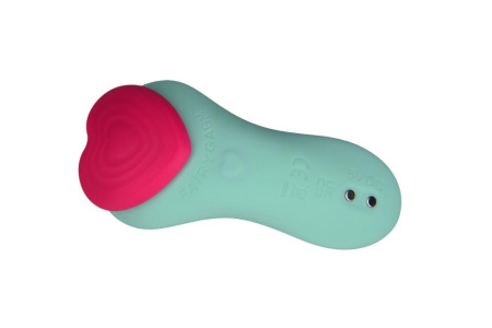 Вибратор в трусики FairyGasm HeartGem green, на магните, пульт ДУ || Вібратор у трусики FairyGasm HeartGem green, на магніті, пульт ДК