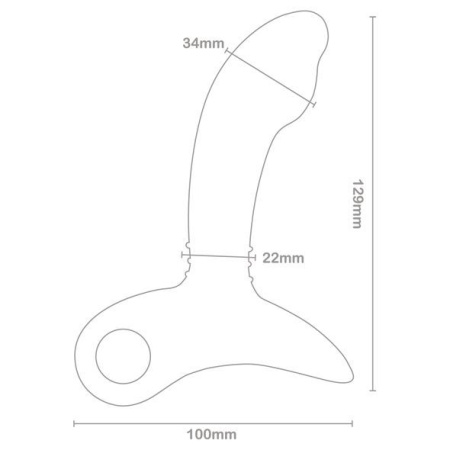 Массажер простаты Nexus Sparta с точечным массажем, макс. диаметр 3,4 см || Масажер простати Nexus Sparta з прицільним масажем, макс. діаметр 3,4 см