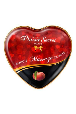 Массажная свеча-сердечко Plaisirs Secrets Peach (35 мл) || Масажна свічка-серце Plaisirs Secrets Peach (35 мл)