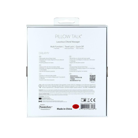 Роскошный вакуумный клиторальный стимулятор Pillow Talk - Dreamy Pink с кристаллом Swarovski || Розкішний вакуумний кліторальний стимулятор Pillow Talk - Dreamy Pink із кристалом Swarovski