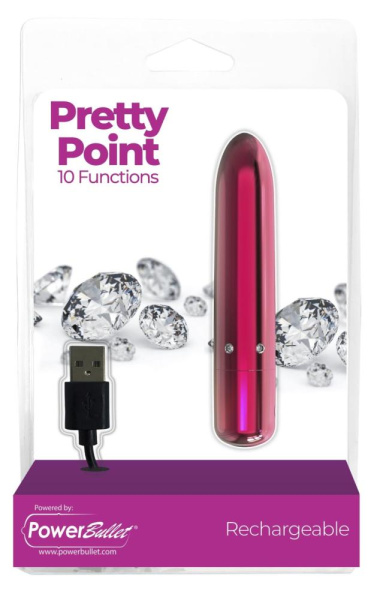Вибропуля PowerBullet - Pretty Point Rechargeable Bullet Pink