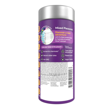 Презервативы ONE Mixed Pleasures 24 шт, подарочная упаковка тюб || Презервативи ONE Mixed Pleasures 24 шт, подарункова упаковка тюб