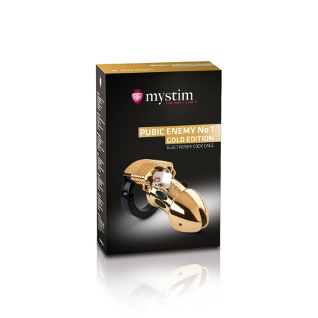 Клетка для члена с электростимуляцией Mystim Pubic Enemy No 1 - Gold Edition || Клітка для члена з електростимуляцією Mystim Pubic Enemy No 1 - Gold Edition