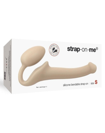 Безремневой страпон Strap-On-Me Flesh S, полностью регулируемый, диаметр 2,7см || Безремінний страпон Strap-On-Me Flesh S, повністю регульований, діаметр 2,7см