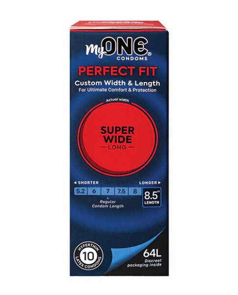 Презервативы MyONE Super Wide & Long 10 шт, картонная коробка