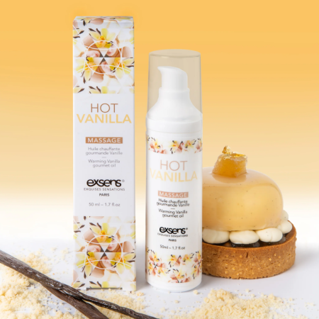 Массажное масло EXSENS Hot Vanilla 50мл разогревающее, без сахара, без парабенов, съедобное || Масажна олія EXSENS Hot Vanilla 50мл розігріває, без цукру, без парабенів, їстівна