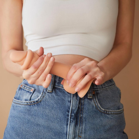 Реалистичный фаллоимитатор Strap-On-Me Sliding Skin Realistic Dildo Vanille XXL, эффект подвижной ко || Реалістичний фалоімітатор Strap-On-Me Sliding Skin Realistic Dildo Vanille XXL, ефект рухливої шкіри