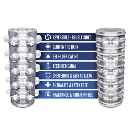 Мастурбатор Rize by Blush - Swich Glow in the Dark Masturbator - Clear || Мастурбатор Rize by Blush - Swich Glow in the Dark Masturbator - Clear