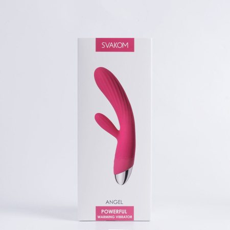 Интеллектуальный вибратор-кролик с подогревом Svakom Angel Plum Red || Інтелектуальний вібратор-кролик із підігрівом Svakom Angel Plum Red
