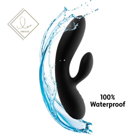 Гибкий вибратор кролик с двумя моторами FeelzToys Lea Rabbit Vibrator Black || Гнучкий вібратор кролик з двома моторами FeelzToys Lea Rabbit Vibrator Black