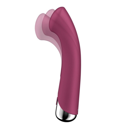 Вибратор с ротацией Satisfyer Spinning G-Spot 1 Red, плоская площадка для стимуляции точки G || Вібратор з ротацією Satisfyer Spinning G-Spot 1 Red, плоский майданчик для стимуляції точки G