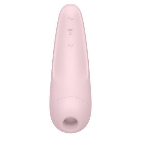 Вакуумный клиторальный стимулятор Satisfyer Curvy 2+ Pink с управлением через интернет || Вакуумний кліторальний стимулятор Satisfyer Curvy 2+ Pink з керуванням через інтернет
