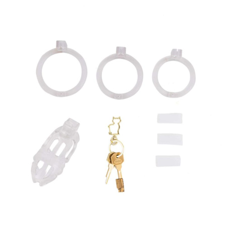 Клетка для пениса LOCKINK SEVANDA Plastic Penis Chastity Cage - Transparent || Клітка для пеніса LOCKINK SEVANDA Plastic Penis Chastity Cage - Transparent