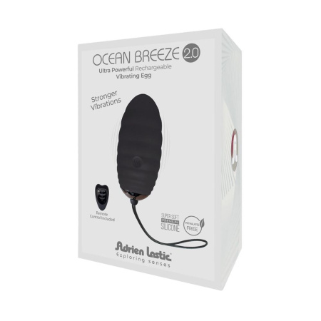 Виброяйцо Adrien Lastic Ocean Breeze 2.0 Black, пульт ДУ, очень мощный мотор, 10 виброрежимов || Віброяйце Adrien Lastic Ocean Breeze 2.0 Black, пульт ДК, дуже потужний мотор, 10 віброрежимів