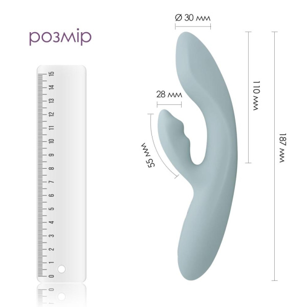 Смарт вибратор-кролик Svakom Chika, 2 независимых мотора, подогрев до 38 °C