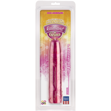 Фаллоимитатор Doc Johnson Radiant Gems 8 Inch Fuchsia, диаметр 4,3см, антибактериальный ПВХ || Фалоімітатор Doc Johnson Radiant Gems 8 Inch Fuchsia, діаметр 4,3 см, антибактеріальний ПВХ