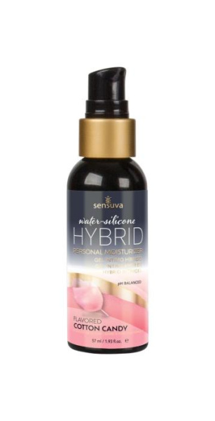 Смазка водно-силиконовая Sensuva Hybrid Cotton Candy (57 мл) без сахара, можно для оральных ласк