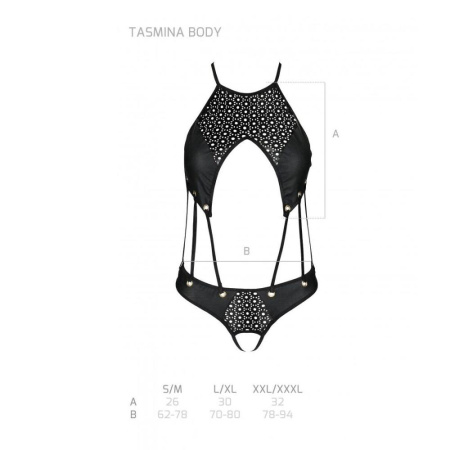 Распродажа!!! Боди из эко-кожи с ремешками и перфорацией Tamaris Body black L/XL — Passion || Розпродаж!!! Боді з екошкіри з ремінцями та перфорацією Tamaris Body black L/XL — Passion