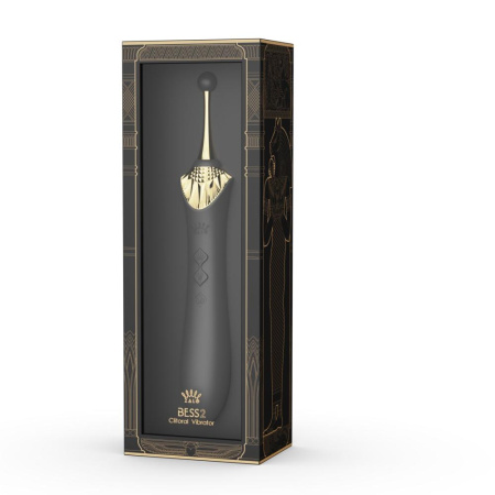 Мультифункциональный вибратор Zalo — Bess 2 Obsidian Black, 4 насадки, подогрев || Мультифункціональний вібратор Zalo — Bess 2 Obsidian Black, 4 насадки, підігрів