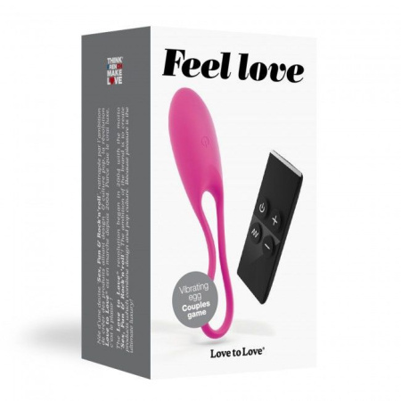 Виброяйцо Love To Love Feel Love Pink с пультом ДУ и регулированием интенсивности || Виброяйце Love To Love Feel Love Pink з пультом ДК та регулюванням інтенсивності