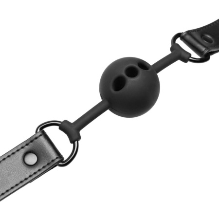 Воздухопроницаемый кляп Bedroom Fantasies: Breathable Silicone Ball Gag, черный || Повітропроникний кляп Bedroom Fantasies: Breathable Silicone Ball Gag, чорний