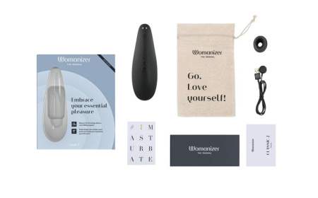 Вакуумный клиторальный стимулятор Womanizer Classic 2 - Black, 10 режимов, функция Afterglow || Вакуумний кліторальний стимулятор Womanizer Classic 2 - Black, 10 режимів, функція Afterglow