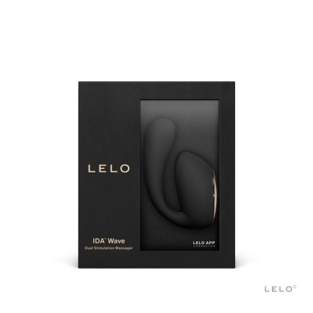 Смарт-вибратор LELO Ida Wave Black, вагинально-клиторальный, технология WaveMotion, 2 мотора || Смарт-вібратор LELO Ida Wave Black, вагінально-кліторальний, технологія WaveMotion, 2 мотори