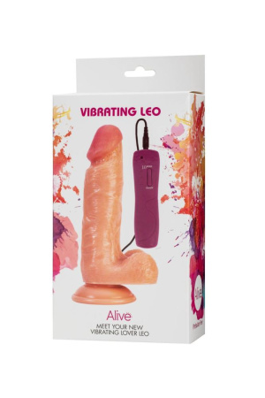 Фаллоимитатор Alive Leo с вибрацией, ПВХ, диаметр 3,8см || Фалоімітатор Alive Leo з вібрацією, ПВХ, діаметр 3,8 см