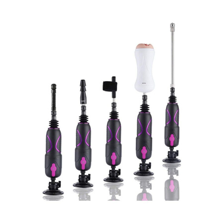 Набор адаптеров для секс-машин Hismith Luxury Kit - KlicLok System Set || Набір адаптерів для секс-машин Hismith Luxury Kit - KlicLok System Set