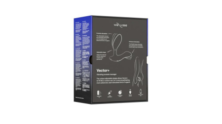 Смарт-вибромассажер простаты We-Vibe Vector+ CHARCOAL BLACK, пульт ДУ, регулируемый угол наклона || Смарт-вібромасажер простати We-Vibe Vector+ CHARCOAL BLACK, пульт ДК, регульований кут нахилу