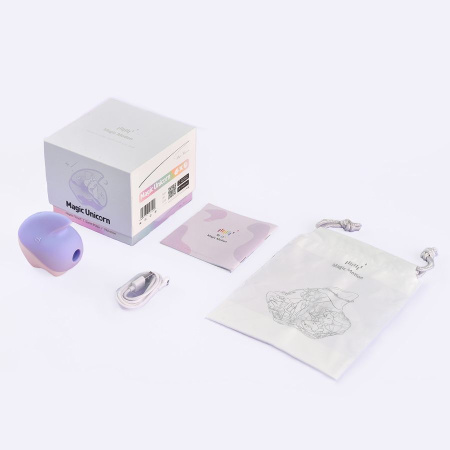 Вакуумный клиторальный смарт-стимулятор Magic Motion Unicorn Purple с вибрацией || Вакуумний кліторальний смарт-стимулятор Magic Motion Unicorn Purple з вібрацією