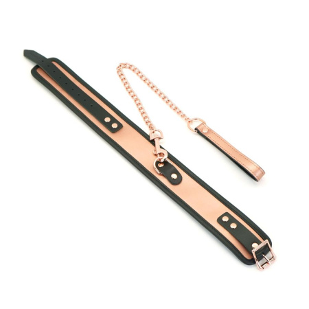 Ошейник с поводком Liebe Seele Rose Gold Memory Collar with Leash || Нашийник з повідцем Liebe Seele Rose Gold Memory Collar with Leash