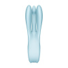 Клиторальный вибратор Satisfyer Threesome 1 Light Blue с тремя гибкими пальчиками || Кліторальний вібратор Satisfyer Threesome 1 Light Blue з трьома гнучкими пальчиками