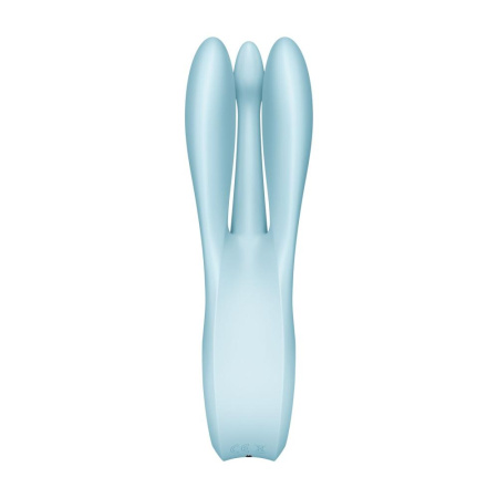 Клиторальный вибратор Satisfyer Threesome 1 Light Blue с тремя гибкими пальчиками || Кліторальний вібратор Satisfyer Threesome 1 Light Blue з трьома гнучкими пальчиками