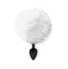 Силиконовая анальная пробка М Art of Sex - Silicone Bunny Tails Butt plug White, диаметр 3,5 см || Силіконова анальна пробка М Art of Sex - Silicone Bunny Tails Butt plug White, діаметр 3,5 см