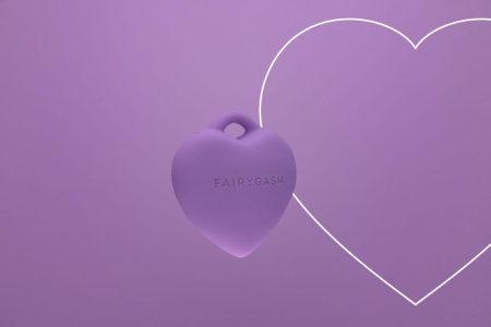 Мини-вибратор «Сердечко» FairyGasm PleasureStone violet, 9 режимов, на шнурке || Мінівібратор «Сердечко» FairyGasm PleasureStone violet, 9 режимів, на шнурку