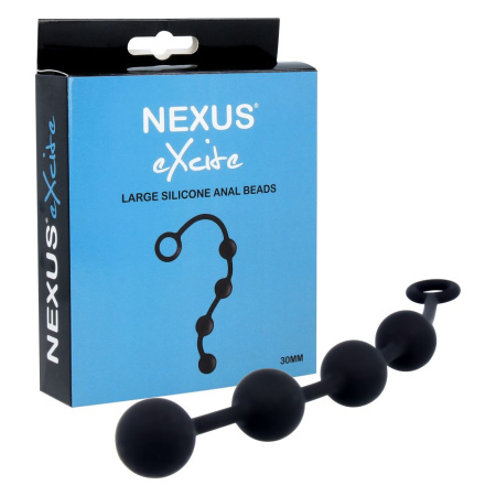 Анальные шарики Nexus Excite Large Anal Beads, силикон, макс. диаметр 3 см || Анальні кульки Nexus Excite Large Anal Beads, силікон, макс. діаметр 3 см