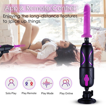 Высокомобильная смарт секс-машина Hismith Pro Travel APP с фаллоимитатором, присоска, пульт ДУ || Високомобільна смарт секс-машина Hismith Pro Travel APP з фалоімітатором, присоска, пульт ДК