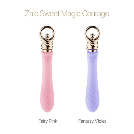 Вибратор для точки G с подогревом Zalo Sweet Magic - Courage Fairy Pink || Вібратор для точки G із підігрівом Zalo Sweet Magic - Courage Fairy Pink