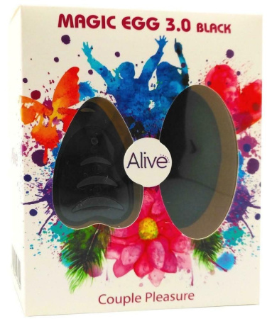 Виброяйцо Alive Magic Egg 3.0 Black с пультом ДУ, на батарейках || Віброяйце Alive Magic Egg 3.0 Black із пультом ДУ