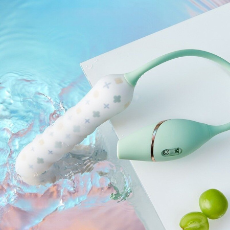 Пульсатор с вакуумным стимулятором KISTOY Cathy Pro на гибкой сцепке, подключение к смартфону || Пульсатор з вакуумним стимулятором KISTOY Cathy Pro на гнучкій зчіпці, під’єднання до смартфона