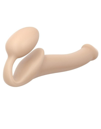 Безремневой страпон Strap-On-Me Flesh M, полностью регулируемый, диаметр 3,3см || Безремінний страпон Strap-On-Me Flesh M, повністю регульований, діаметр 3,3 см