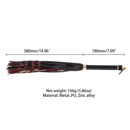 Флоггер LOCKINK SEVANDA Red & Black Braided Tail Flogger || Флогер LOCKINK SEVANDA Red & Black Braided Tail Flogger