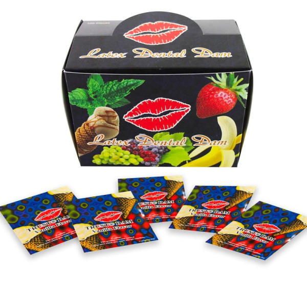 Набор латексных салфеток Latex Dental Dams Vanilla 100 шт