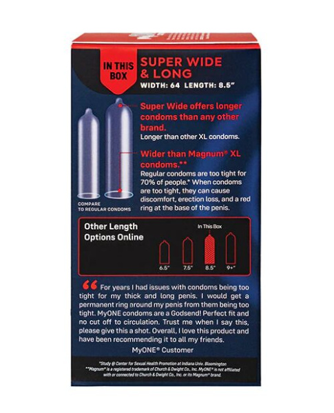 Презервативы MyONE Super Wide & Long 10 шт, картонная коробка