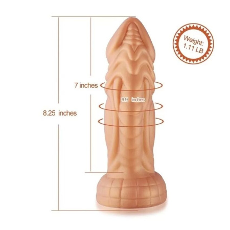 Силиконовый дилдо Hismith Slightly Curved Silicone Dildo Monster Series || Силіконовий дилдо Hismith Slightly Curved Silicone Dildo Monster Series