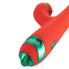 Вибратор-кролик с флоггером LOCKINK SEVANDA Whip Vibrating Massage Wand - Red & Green || Вібратор-кролик з флогером LOCKINK SEVANDA Whip Vibrating Massage Wand - Red & Green